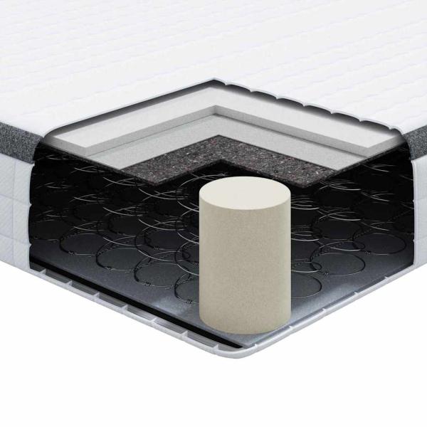 Matratzen 2 pcs Weiß, Grau 80 x 200 cm Strickstoff