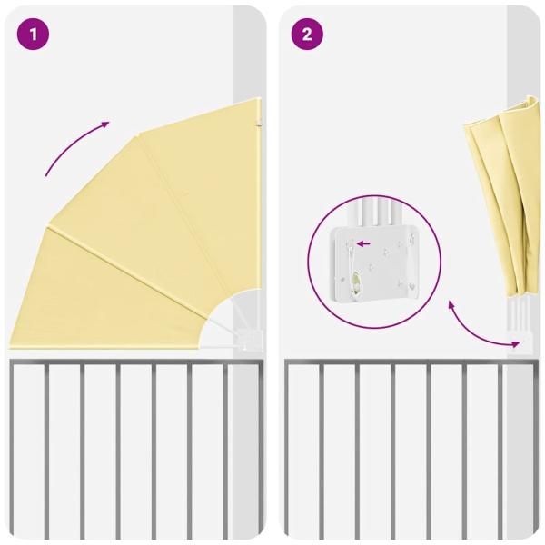 Balkon Sichtschutz Sandfarbe 115 x 115 cm Stoff