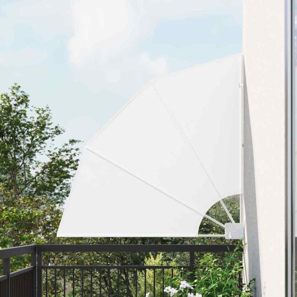 ARDEBO.de - Balkon Sichtschutz Weiß 115 x 115 cm Stoff