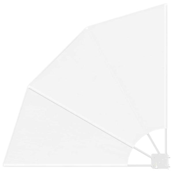 Balkon Sichtschutz Weiß 115 x 115 cm Stoff