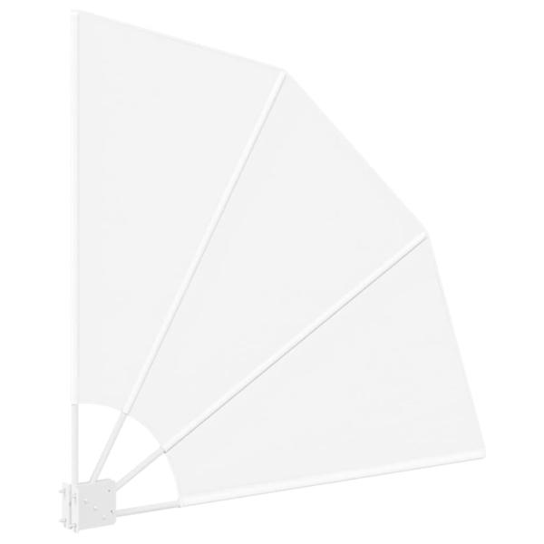 Balkon Sichtschutz Weiß 115 x 115 cm Stoff