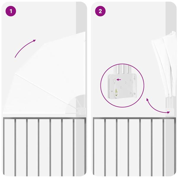 Balkon Sichtschutz Weiß 115 x 115 cm Stoff