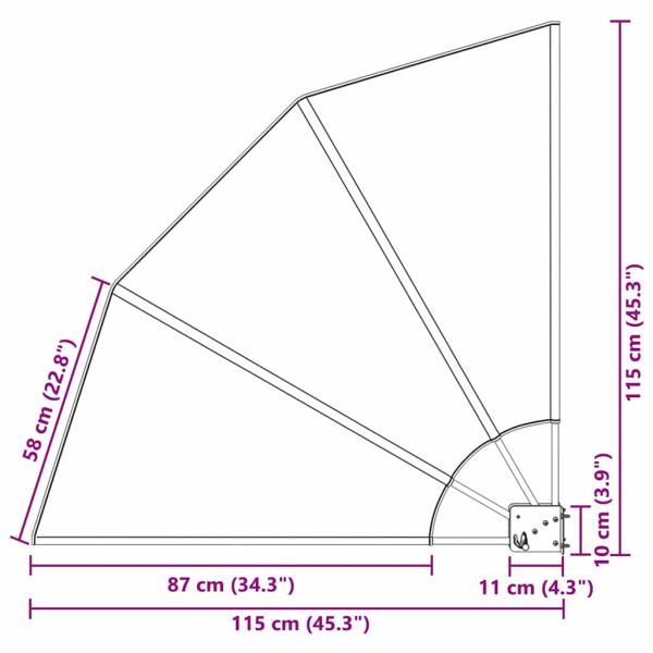 Balkon Sichtschutz Weiß 115 x 115 cm Stoff