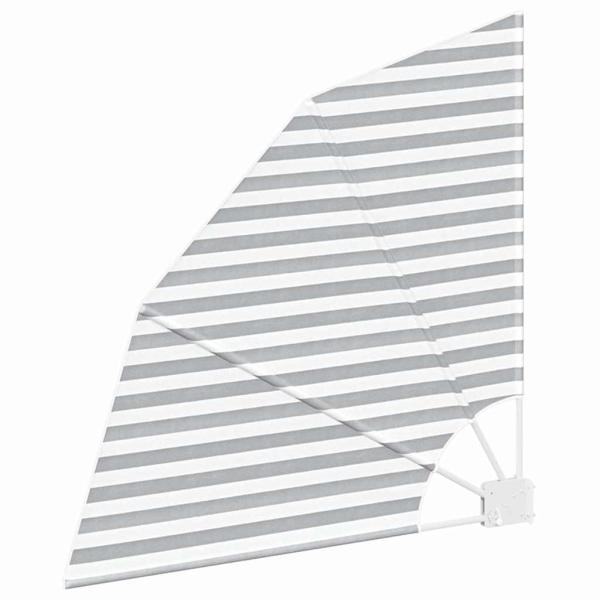 Balkon Sichtschutz Anthrazit und Weiß 115 x 115 cm Stoff