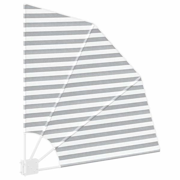 Balkon Sichtschutz Anthrazit und Weiß 115 x 115 cm Stoff