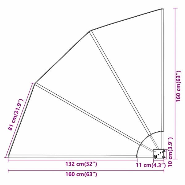 Balkon Sichtschutz Sandfarbe 160 x 160 cm Stoff