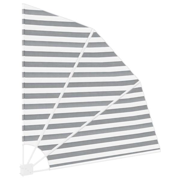 Balkon Sichtschutz Anthrazit und Weiß 160 x 160 cm Stoff