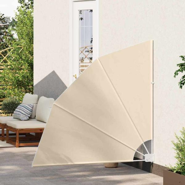 Balkon Sichtschutz Beige 140 x 140 cm Stoff