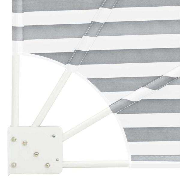 Balkon Sichtschutz Anthrazit und Weiß 140 x 140 cm Stoff