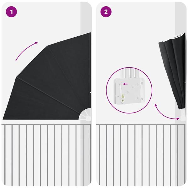 Balkon Sichtschutz Anthrazit 210 x 210 cm Stoff