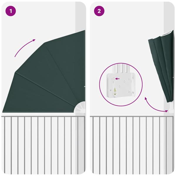 Balkon Sichtschutz Dunkelgrün 210 x 210 cm Stoff