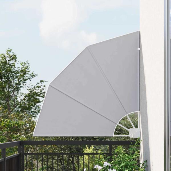 ARDEBO.de - Balkon Sichtschutz Grau 115 x 115 cm Stoff