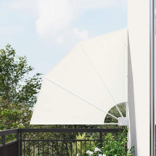 ARDEBO.de - Balkon Sichtschutz Creme 115 x 115 cm Stoff