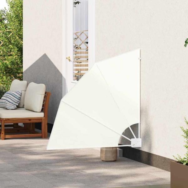 Balkon Sichtschutz Creme 115 x 115 cm Stoff
