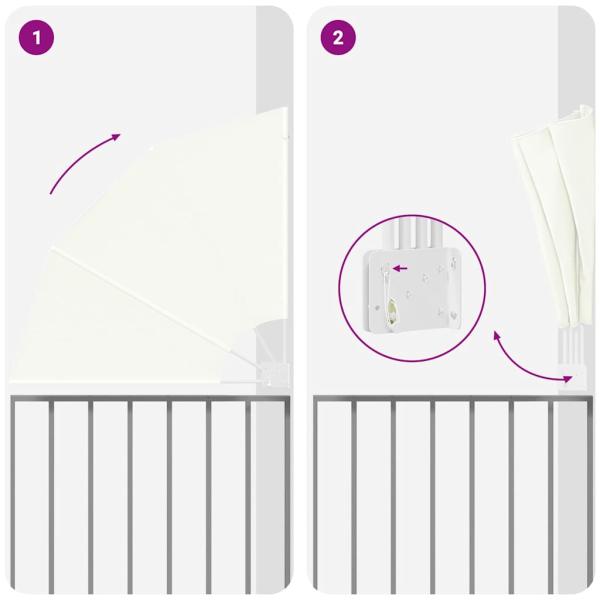 Balkon Sichtschutz Creme 115 x 115 cm Stoff