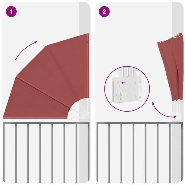 Balkon Sichtschutz Terrakotta 115 x 115 cm Stoff