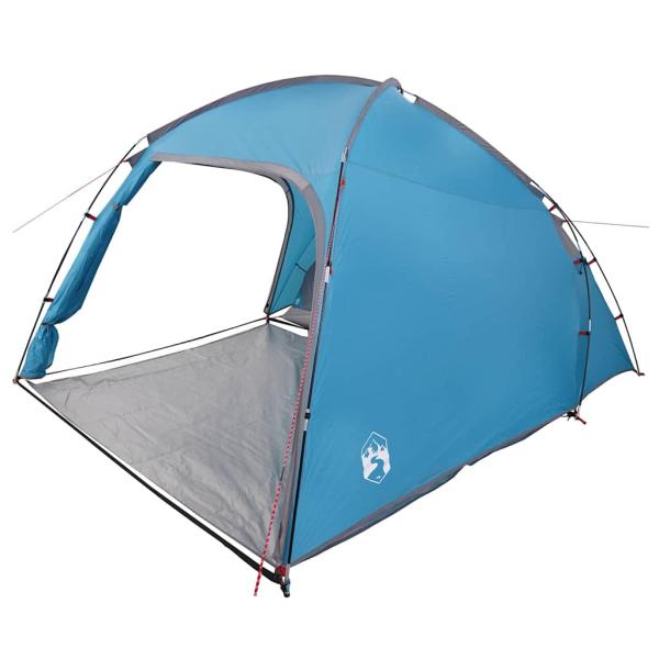 Zelt mit Dach mit Luftentlüftung Blau Mittel Polyester und Fiberglas