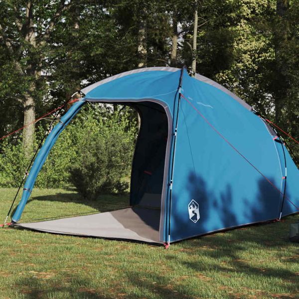 Zelt mit Dach mit Luftentlüftung Blau Mittel Polyester und Fiberglas