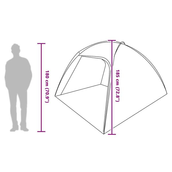 Zelt mit Dach Grau und Orange Groß Polyester und Fiberglas