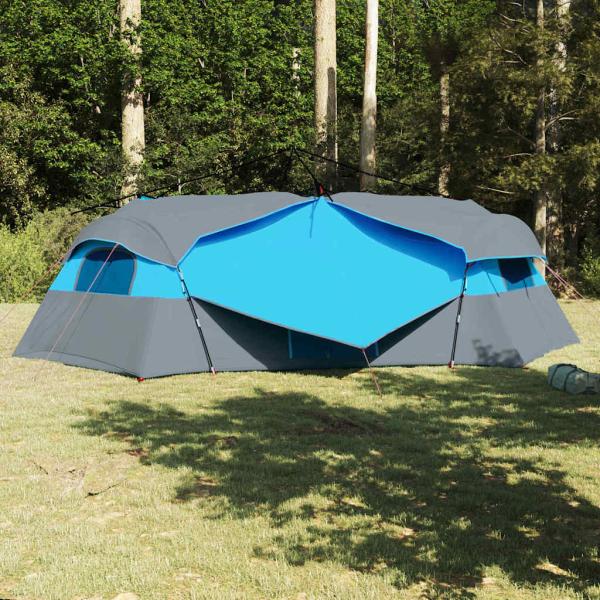 ARDEBO.de - Zelt mit Dach Sonstiges mit Luftentlüftung Blau und Schwarz 520 x 520 x 190 cm