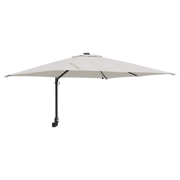 Gartenparasol Sandfarbe 248.5 x 247.5 x 160 cm Stoff