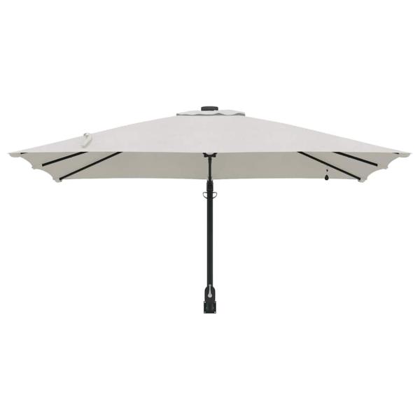 Gartenparasol Sandfarbe 248.5 x 247.5 x 160 cm Stoff