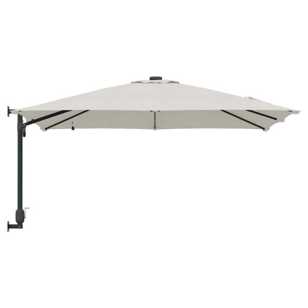 Gartenparasol Sandfarbe 248.5 x 247.5 x 160 cm Stoff