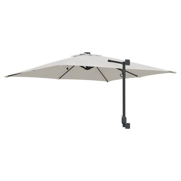 Gartenparasol Sandfarbe 248.5 x 247.5 x 160 cm Stoff