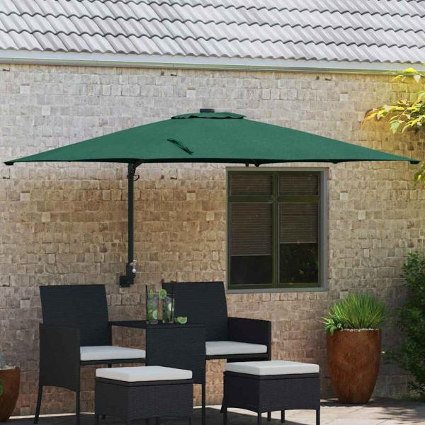 ARDEBO.de - Gartenparasol Grün 248.5 x 247.5 x 160 cm Stoff