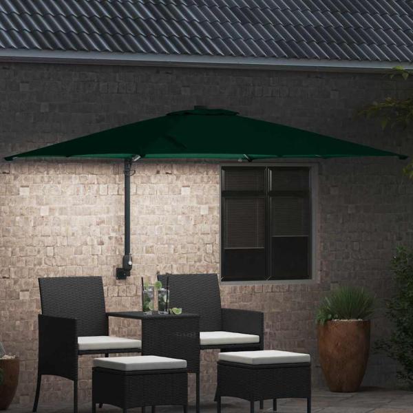 Gartenparasol Grün 248.5 x 247.5 x 160 cm Stoff