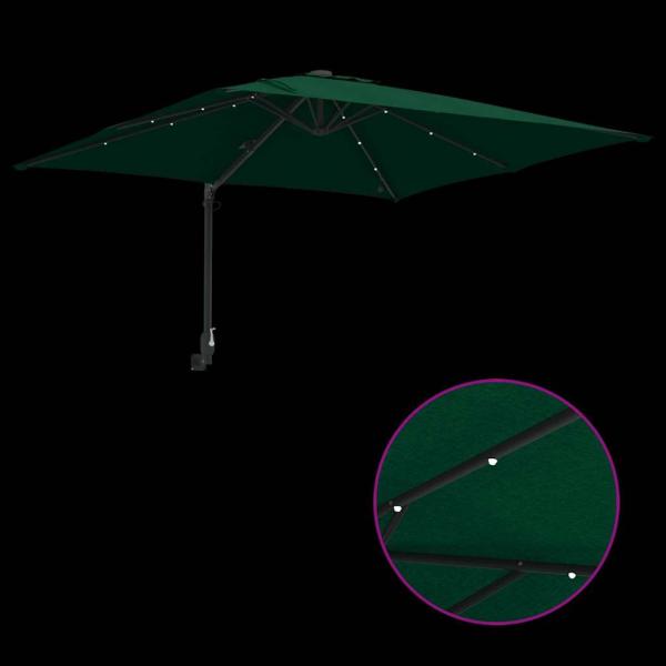 Gartenparasol Grün 248.5 x 247.5 x 160 cm Stoff