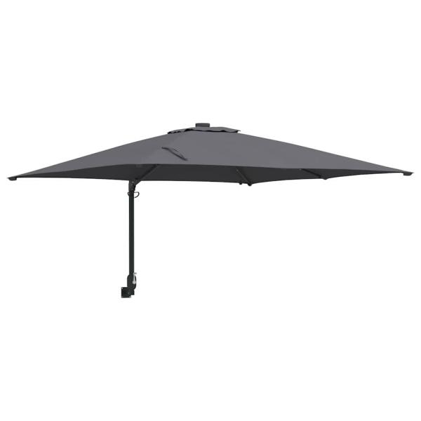 Gartenparasol Anthrazit 248.5 x 247.5 x 160 cm Stoff