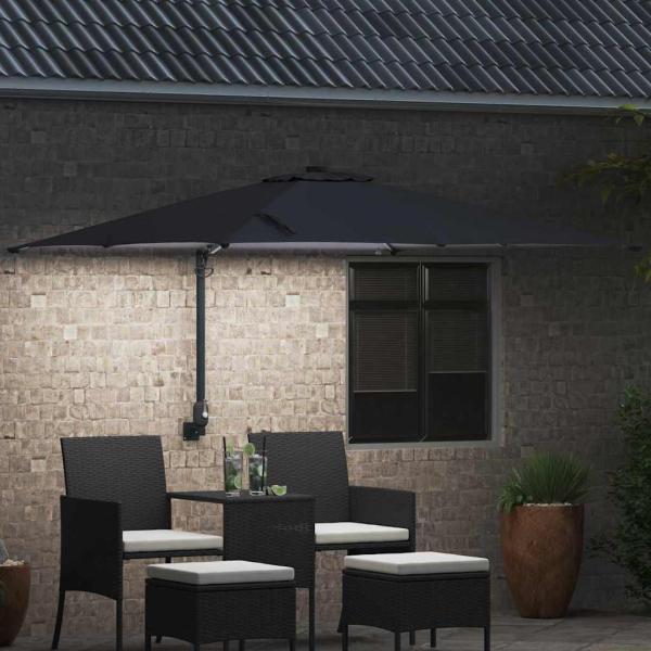 Gartenparasol Anthrazit 248.5 x 247.5 x 160 cm Stoff