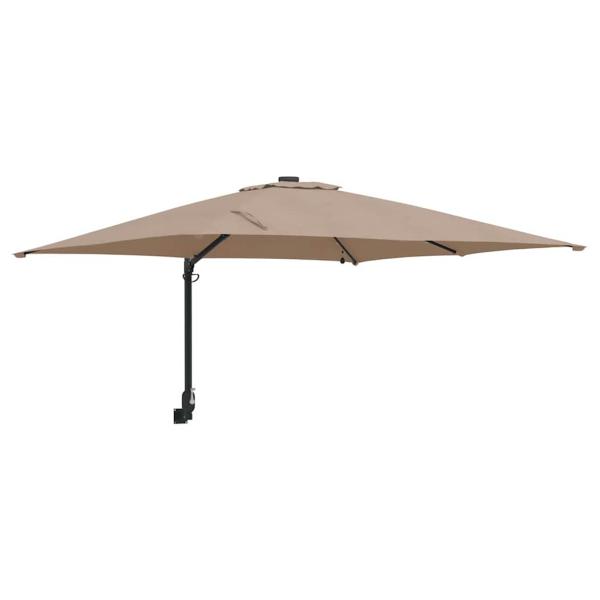 Gartenparasol Taupe 248.5 x 247.5 x 160 cm Stoff