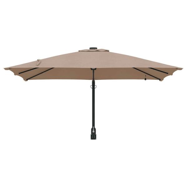 Gartenparasol Taupe 248.5 x 247.5 x 160 cm Stoff