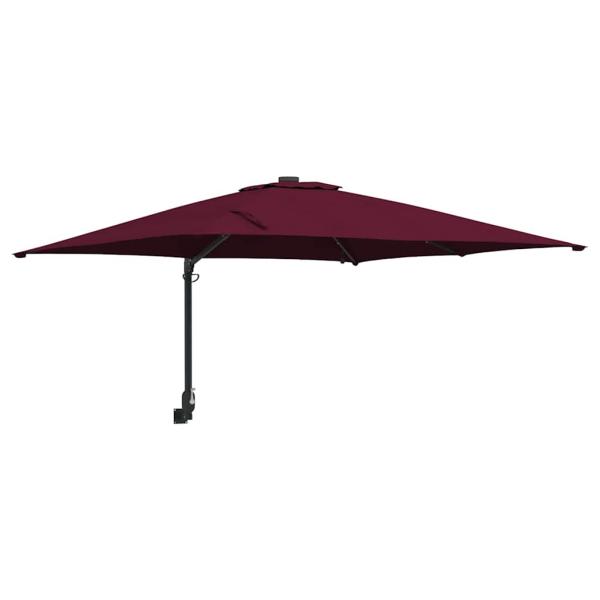 Gartenparasol Bordeauxrot 248.5 x 247.5 x 160 cm Stoff