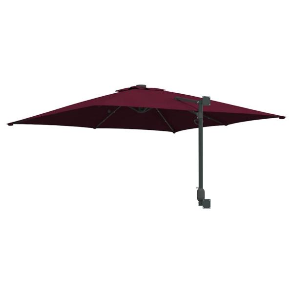 Gartenparasol Bordeauxrot 248.5 x 247.5 x 160 cm Stoff