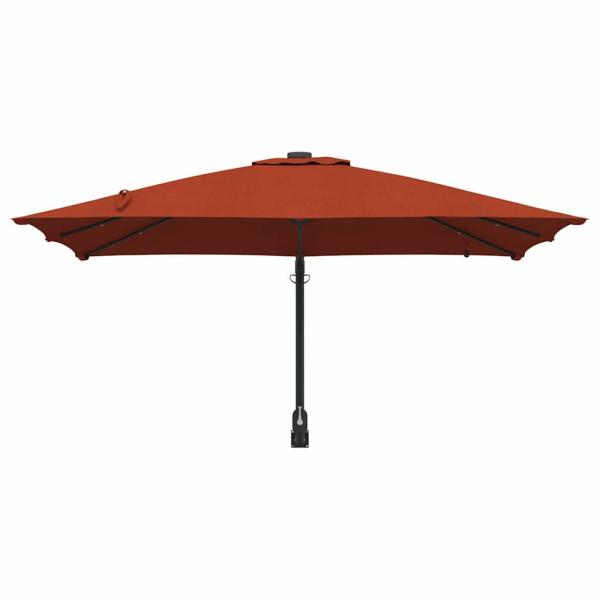 Gartenparasol Terrakotta 248.5 x 247.5 x 160 cm Stoff