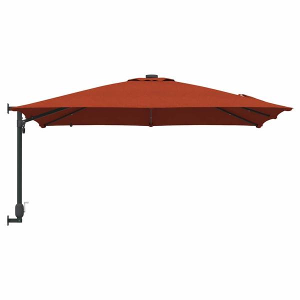 Gartenparasol Terrakotta 248.5 x 247.5 x 160 cm Stoff
