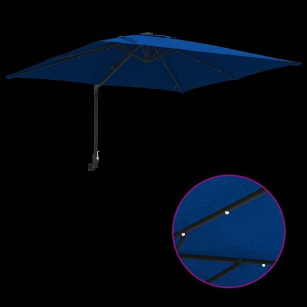 Gartenparasol Azurblau 248.5 x 247.5 x 160 cm Stoff