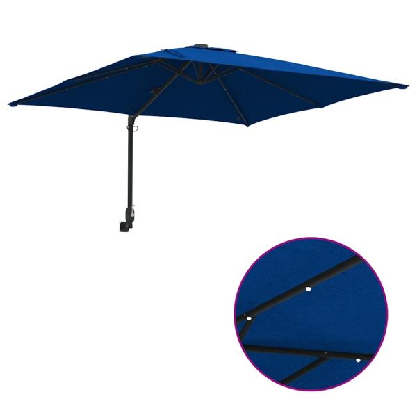Gartenparasol Azurblau 248.5 x 247.5 x 160 cm Stoff
