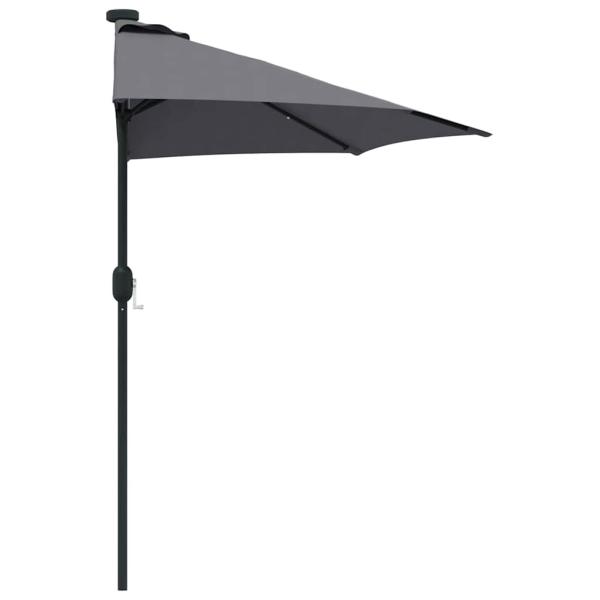 Gartenparasol Anthrazit 294 x 150 x 224 cm Stoff