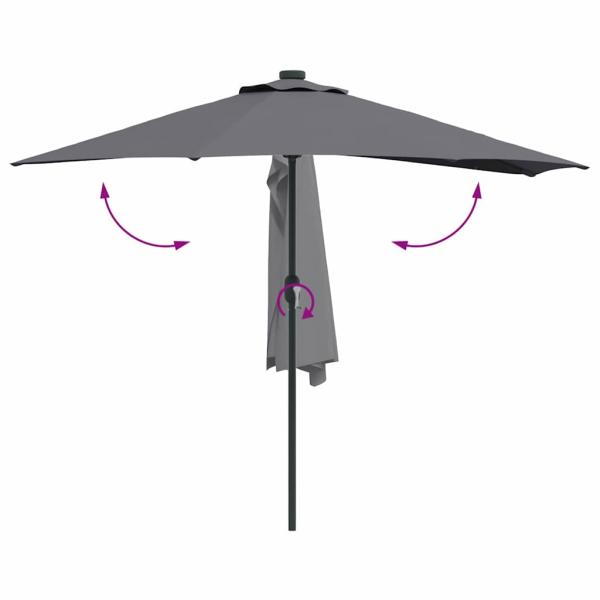 Gartenparasol Anthrazit 294 x 150 x 224 cm Stoff