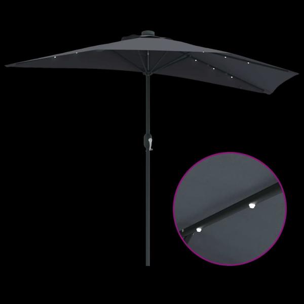 Gartenparasol Anthrazit 294 x 150 x 224 cm Stoff