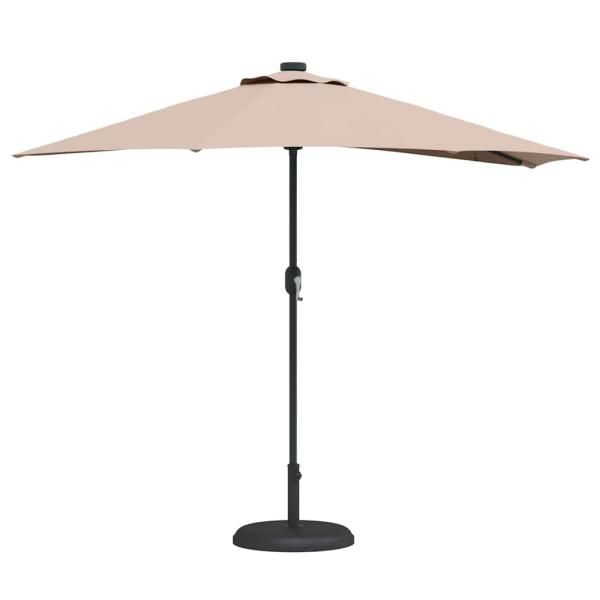Gartenparasol Taupe 294 x 150 x 224 cm Stoff