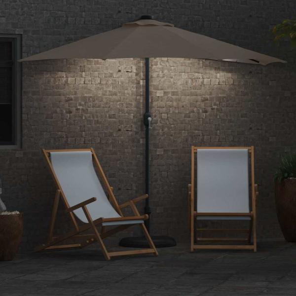 Gartenparasol Taupe 294 x 150 x 224 cm Stoff