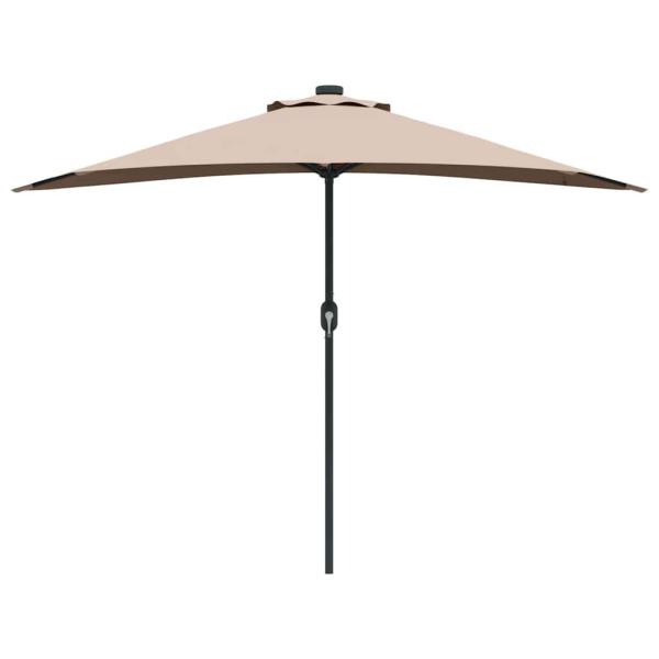 Gartenparasol Taupe 294 x 150 x 224 cm Stoff