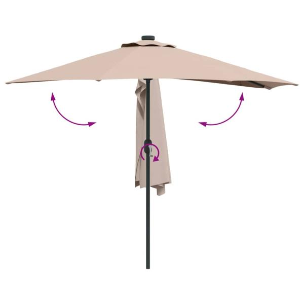 Gartenparasol Taupe 294 x 150 x 224 cm Stoff