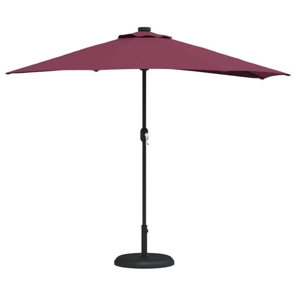 Gartenparasol Bordeauxrot 294 x 150 x 224 cm Stoff