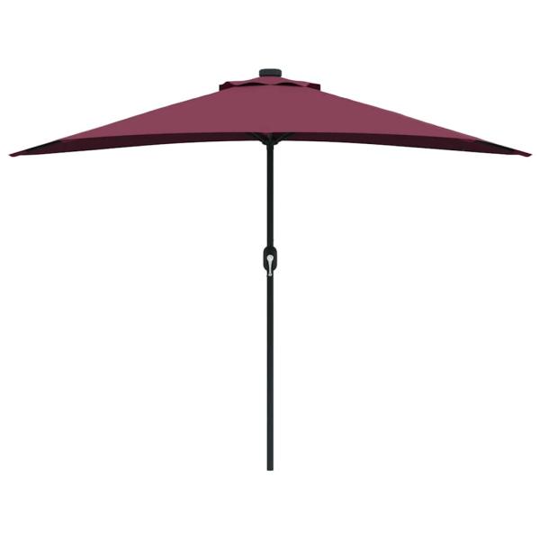 Gartenparasol Bordeauxrot 294 x 150 x 224 cm Stoff